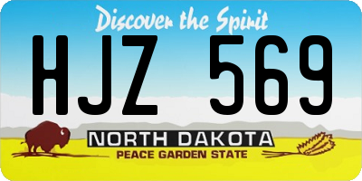 ND license plate HJZ569