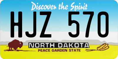 ND license plate HJZ570