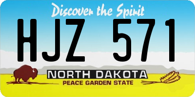 ND license plate HJZ571