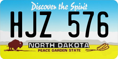 ND license plate HJZ576