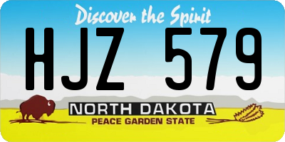 ND license plate HJZ579