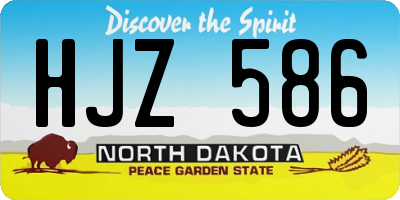 ND license plate HJZ586