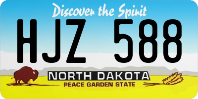 ND license plate HJZ588