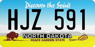 ND license plate HJZ591