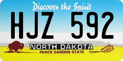 ND license plate HJZ592