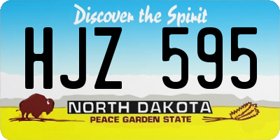 ND license plate HJZ595