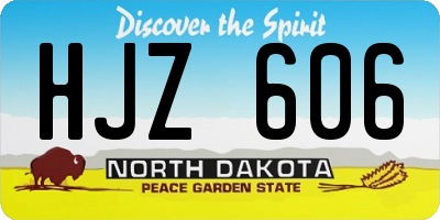 ND license plate HJZ606