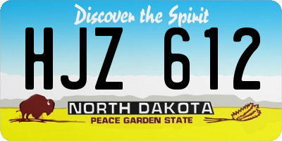 ND license plate HJZ612