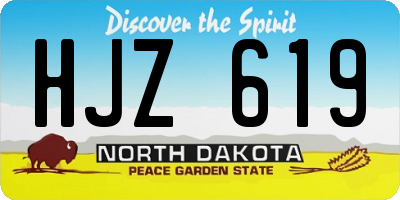 ND license plate HJZ619