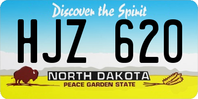 ND license plate HJZ620