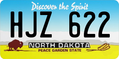 ND license plate HJZ622