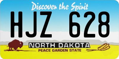 ND license plate HJZ628