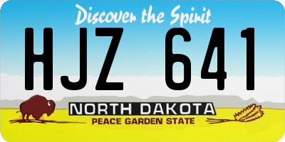 ND license plate HJZ641