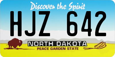 ND license plate HJZ642