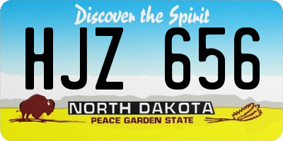 ND license plate HJZ656