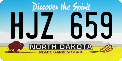 ND license plate HJZ659