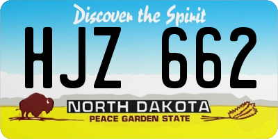 ND license plate HJZ662