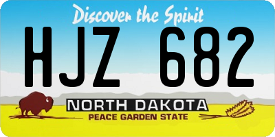 ND license plate HJZ682