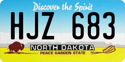 ND license plate HJZ683