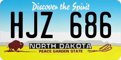 ND license plate HJZ686