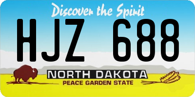 ND license plate HJZ688