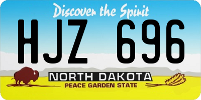 ND license plate HJZ696