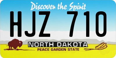 ND license plate HJZ710