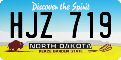 ND license plate HJZ719