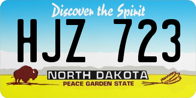 ND license plate HJZ723