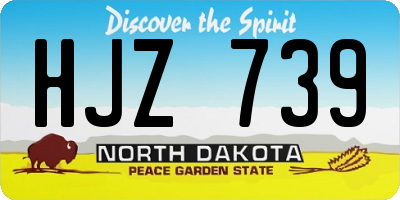 ND license plate HJZ739