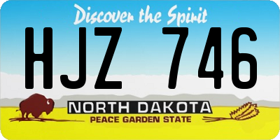 ND license plate HJZ746