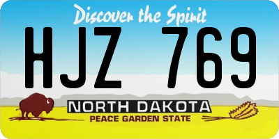 ND license plate HJZ769