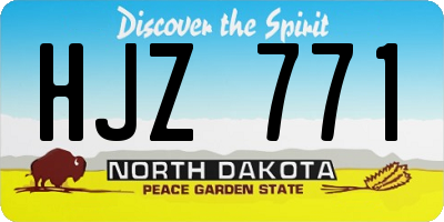 ND license plate HJZ771