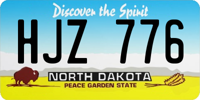 ND license plate HJZ776