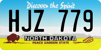 ND license plate HJZ779