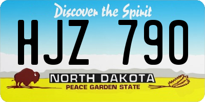 ND license plate HJZ790