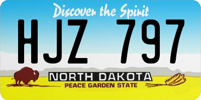 ND license plate HJZ797