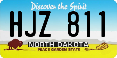 ND license plate HJZ811