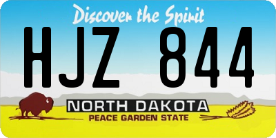ND license plate HJZ844