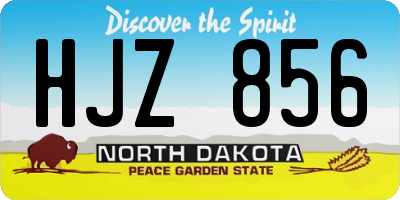 ND license plate HJZ856