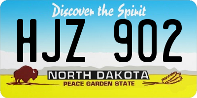 ND license plate HJZ902