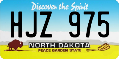 ND license plate HJZ975