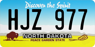 ND license plate HJZ977
