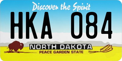 ND license plate HKA084