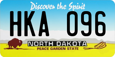 ND license plate HKA096