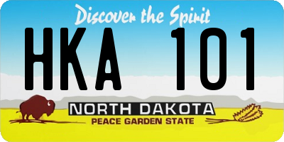 ND license plate HKA101