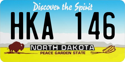 ND license plate HKA146