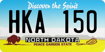 ND license plate HKA150