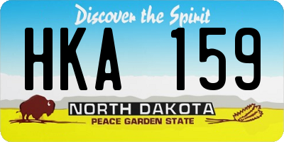 ND license plate HKA159