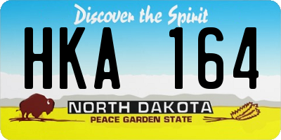 ND license plate HKA164
